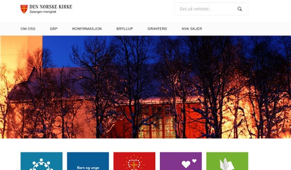 Salangen menighet med ny nettside
