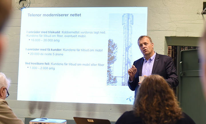 UTBEDRER: Moderniseringsdirektør i Telenor Norge Arne Quist Christensen forteller at Telenor er i dialog med Salangen og Ibestad kommune. FOTO: MARTIN FJELLANGER