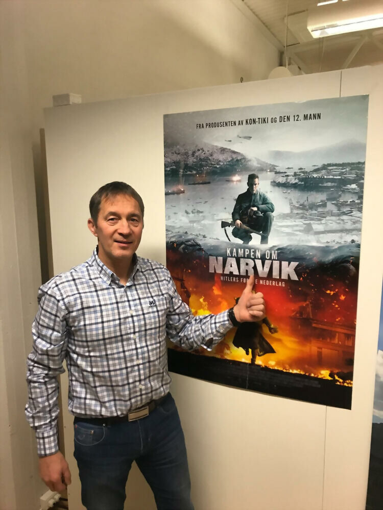 Kultursjef og kinosjef i Salangen, Kurt Jan Kvernmo beklager at premieren av den norske storfilmen "Kampen om Narvik" må utsettes på grunn av smittehensyn. FOTO: PRIVAT