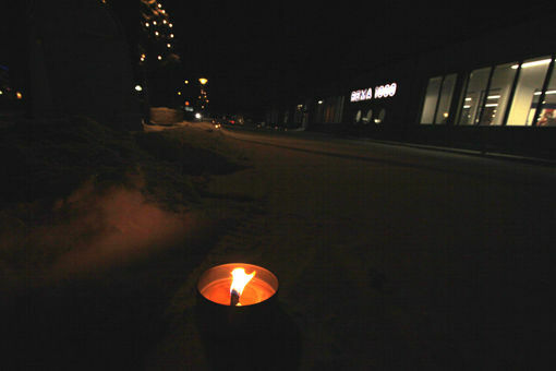 Det blir en koselig stemning i sentrum av Sjøvegan, når de tusen lysene blir tent. FOTO: JON HENRIK LARSEN