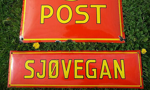 Salangens gamle postskilt