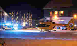 Helikopteret landet i sentrum