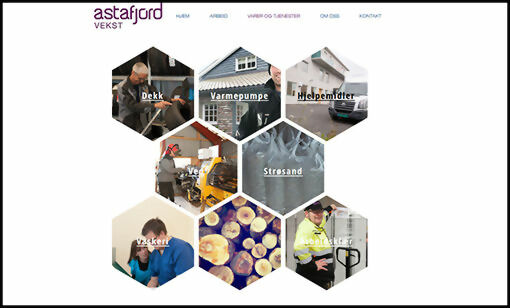 På nettsiden kan du enkelt navigere deg gjennom de ulike varer og tjenester Astafjord Vekst tilbyr.