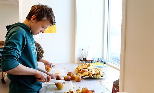 Fornøyde skoleelever