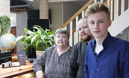 Familien Kjæreng i studio