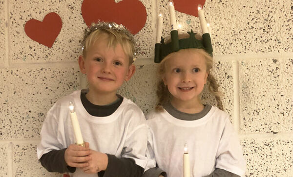 Ungene gikk Lucia- tog