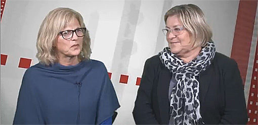 Ellen Lise Woll (t.v) og visepresident Inger Strand i viseklubben Baluba, ser frem mot torsdagens arrangement, både i butikkene og på Lundbrygga.