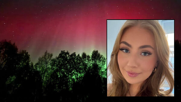 Emilie fanget nordlyset