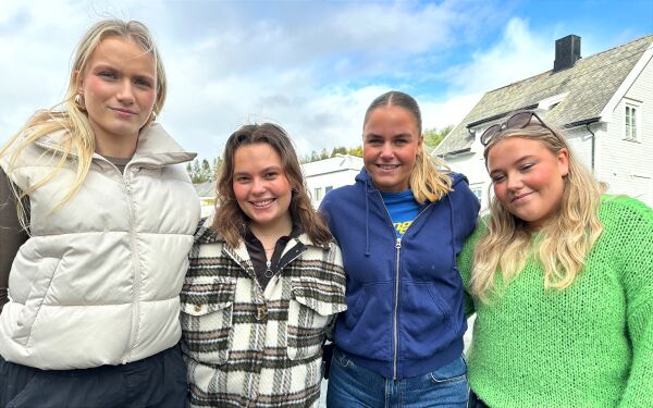 Unge jenter med loppemarked