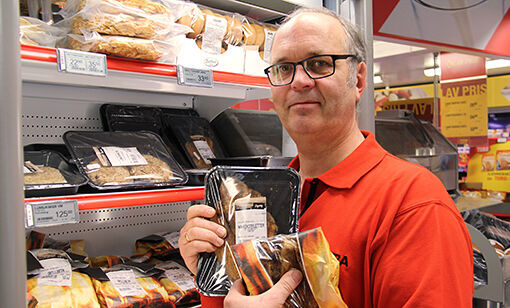 Varm lunsj i butikken