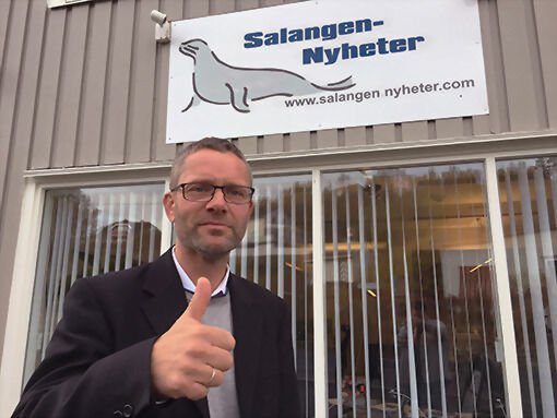 Digitalsjef ved Mediebedriftens Landsforbund, Geir Engen er imponert over Salangen-Nyheter AS, og mener slike bedrifter er viktige for lokalsamfunnet. FOTO: JON HENRIK LARSEN
