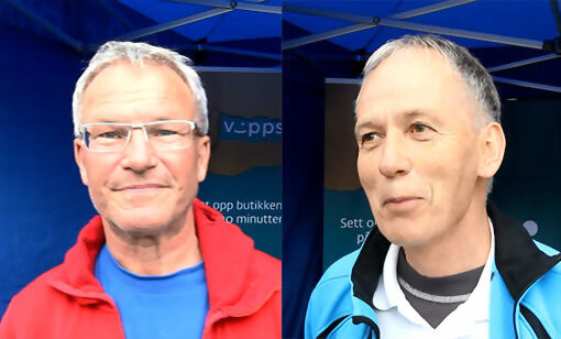 Per Harald Larsen (t.v.) og Victor Vang står beredt til å svare på alle spørsmål og gi gode råd for villmarksfarere som lurer på økonomien. FOTO: ALEKSANDER WALØR