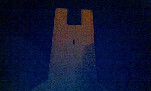 Kirkebygget er mørkt