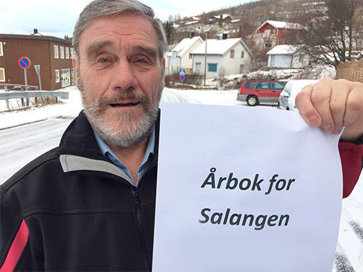 Jostein Sagerup gleder seg til årboka for Salangen kommer i midten av november. FOTO: JON HENRIK LARSEN