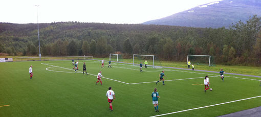 Salangen spilte mot Fløya lørdag ettermiddag. FOTO: JON HENRIK LARSEN