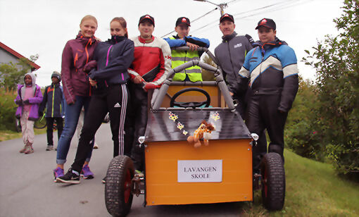 Lavangen skole deltok i 2016 med egenprodusert olabil og gledet seg allerede etter løpet til neste år ARKIVFOTO: ALEKSANDER WALØR