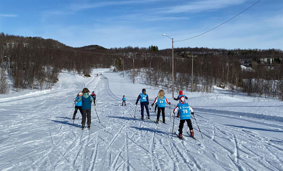 De aller yngste i skisporet deltok også i klubbmesterskapet også i år. Det hele fant sted i Seljeskog i Salangen. FOTO: INGER KRISTIN HOGNESTAD
