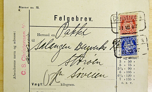 Rask forsendelse fra 1907