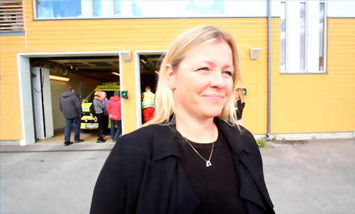 Partisekretær i Arbeiderpartiet, Kjersti Stenseng var torsdag formiddag på besøk i Salangen. FOTO KNUT- ARILD JOHANSEN