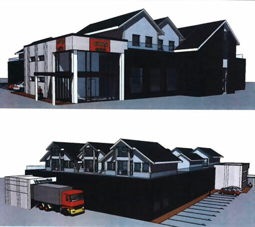 Her er ett av forslagene som kommunen har fått om det nye Coop-bygget på Sjøvegan.