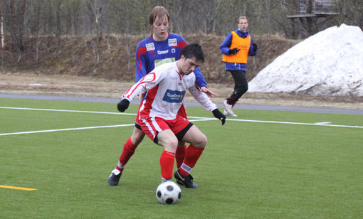 På bildet: Salangen vant kampen mot Tromsø 3 søndag ettermiddag. FOTO: JON HENRIK LARSEN