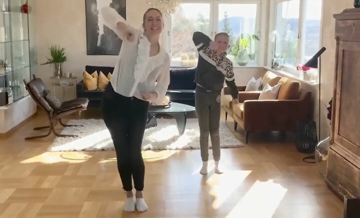 OPTIMISTISK: Trine Ohrberg og datteren Nellie skaper glede med sin lille musikkvideo på nett.
