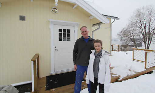 Gøran Aasen (t.v.) og hans datter Emily Majella Aasen ser frem til å gå på ski i påsken. FOTO: ALEKSANDER WALØR