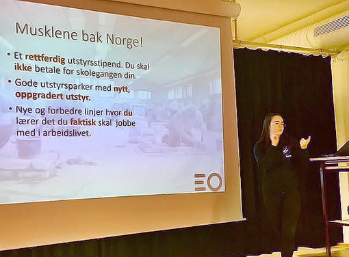 Elev- og lærlingombud, mobbeombud og elevorganisasjonen i Troms fikk et positivt inntrykk av Sjøvegan videregående skole. FOTO: ANITA LERVOLL.