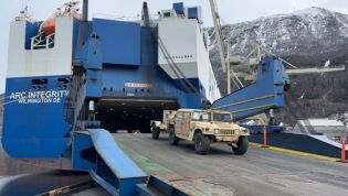 Historisk test for mottak av krigsmateriell fra USA