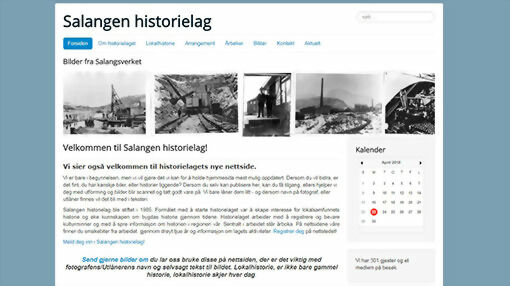 Historielagets hjemmeside http://salangenhistorielag.org/ ønsker nå folkets bilder fra kommunen som vil være del av deres bildearkiv. SKJERMDUMP