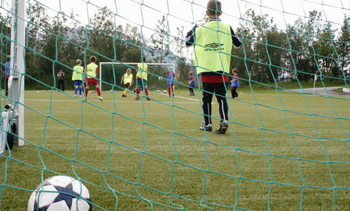 Fotballglade barn